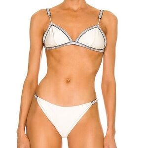 Oseree Gem Two Piece Bikini in Ivory